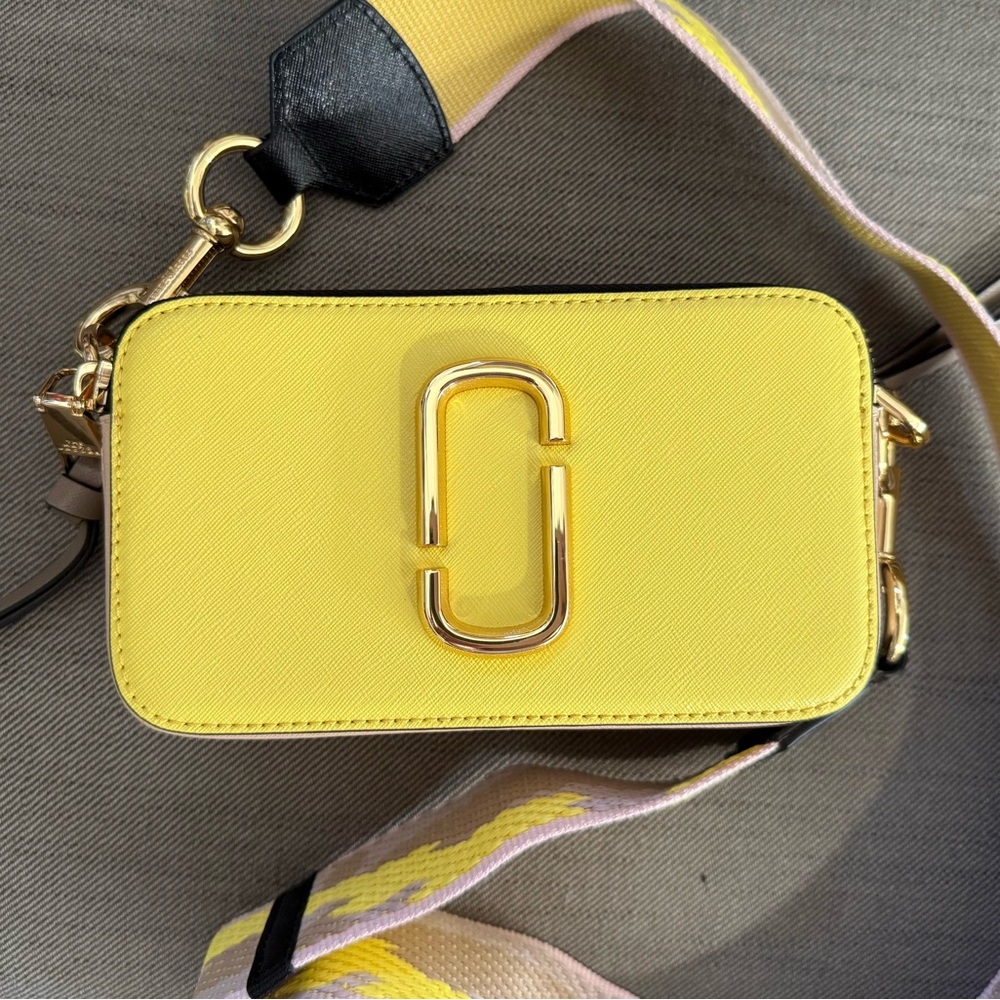 Marc Jacobs Yellow Crossbody Bag with Gold Detail NEVER USED